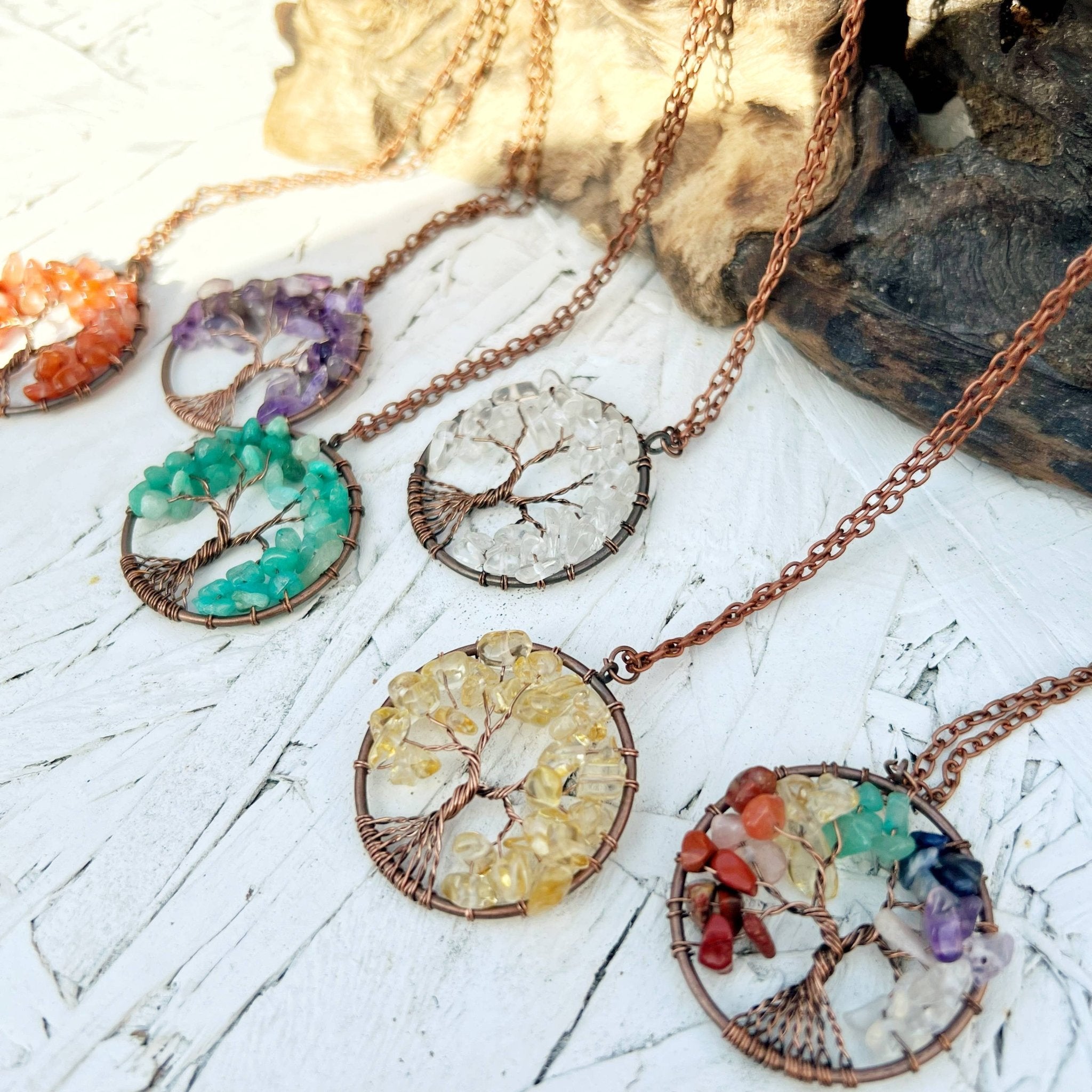 Cooper Tree of Life Necklace - Assortment 6 Pcs - HER Home Design Boutique